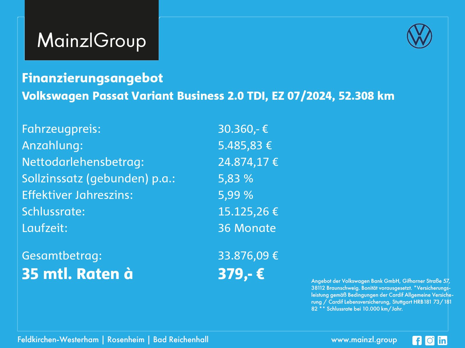 Volkswagen Passat Variant 2.0 TDI DSG Business HUD SHZ Kam. imagem 3