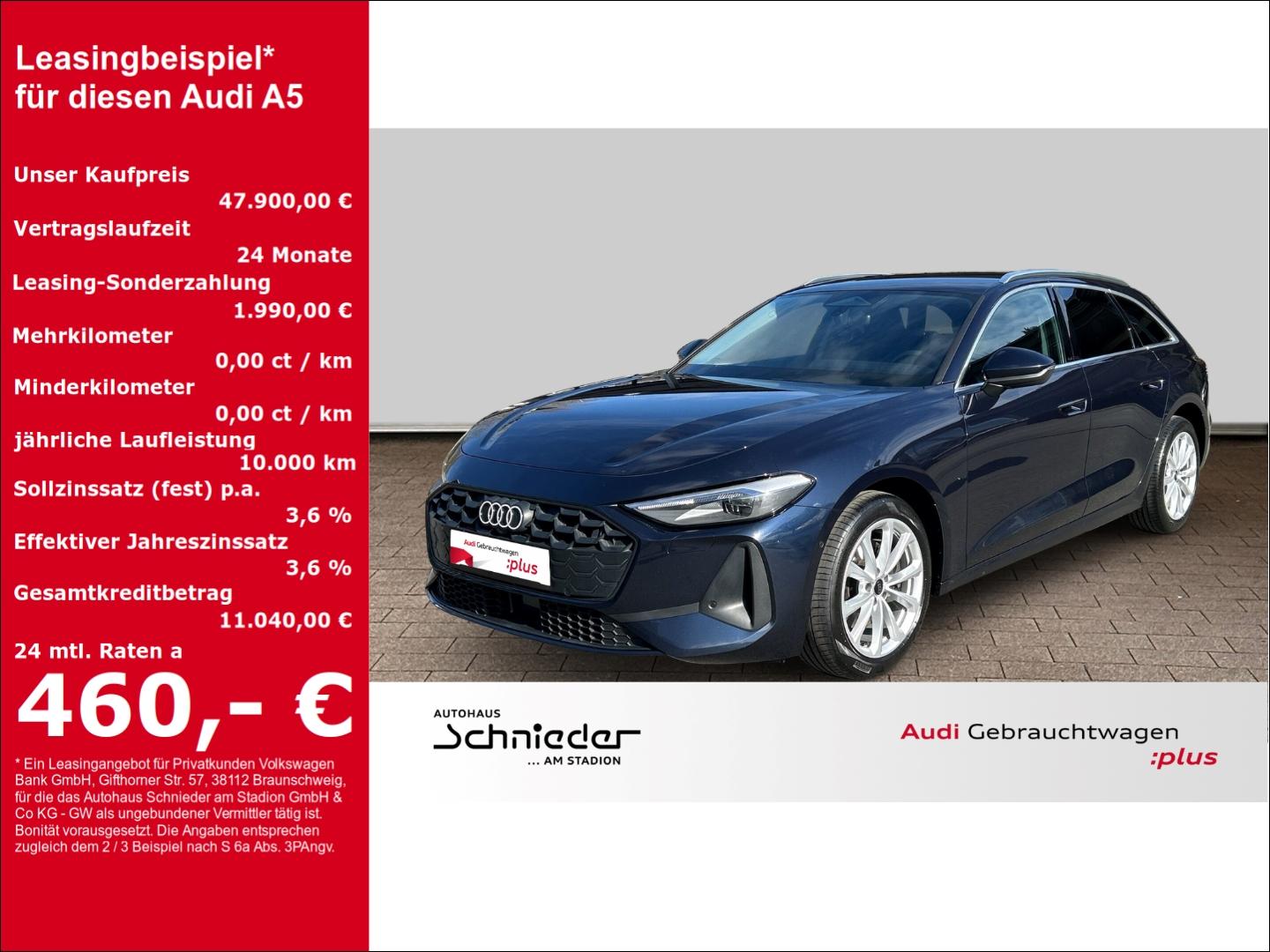 Audi A5 Avant TFSI quattro AHK+NAVI+LEDER+LED+ACC+KAM
