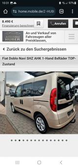 Fiat Doblo 1.6 16V Multijet 88kW LOUNGE Hochdach ... - Fiat Doblo aus 2016