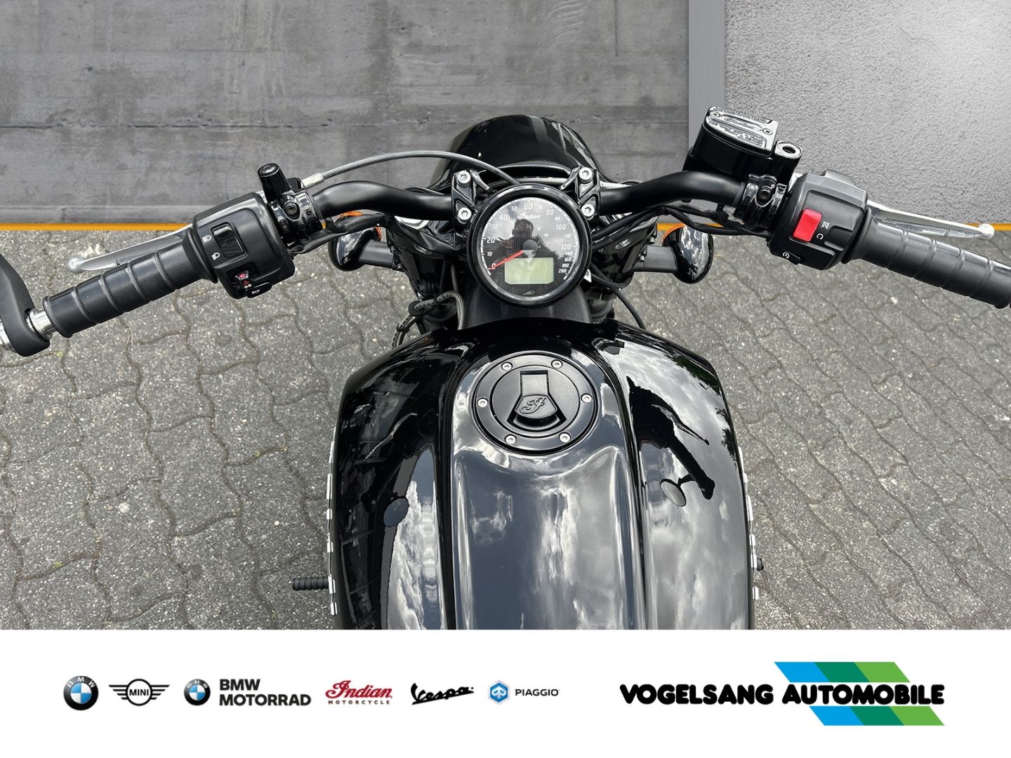 Fahrzeugabbildung Indian Scout Bobber, Seitlicher Kennzeichenhalter, Mill