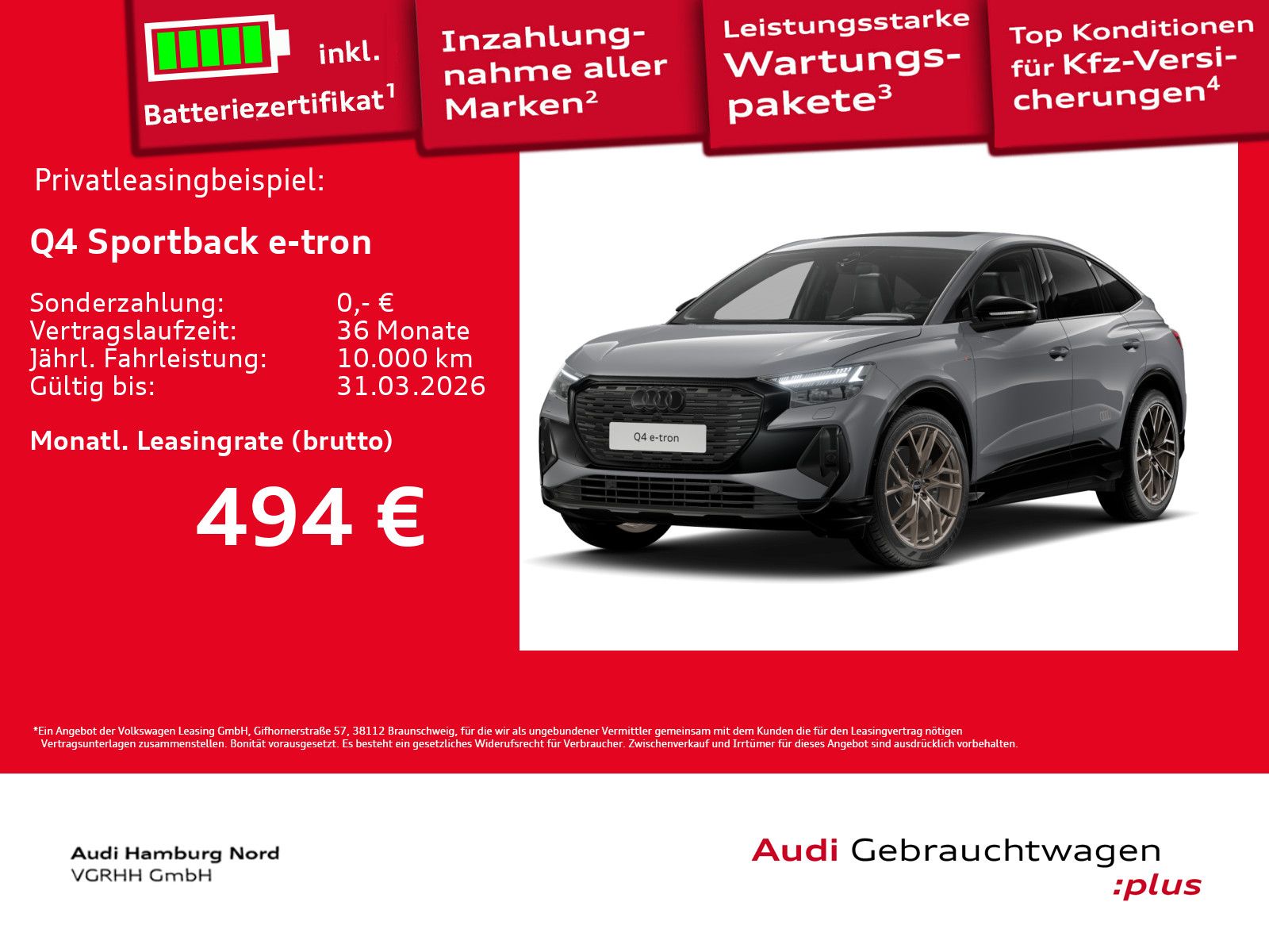 Audi Q4 Sportback 45 e-tron S line AHK Pano ACC Navi