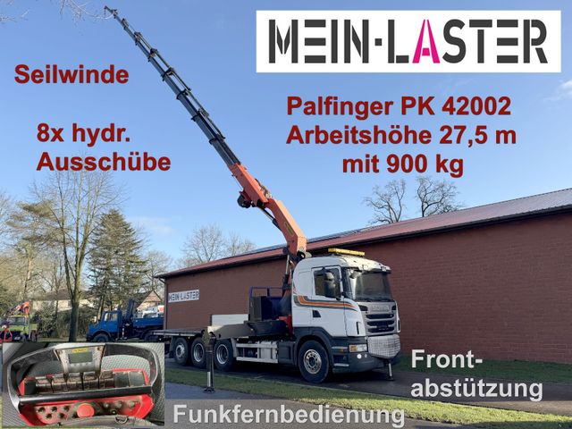 Scania G 480 8x4 PK 42002 25m Seilwinde Frontabstützung