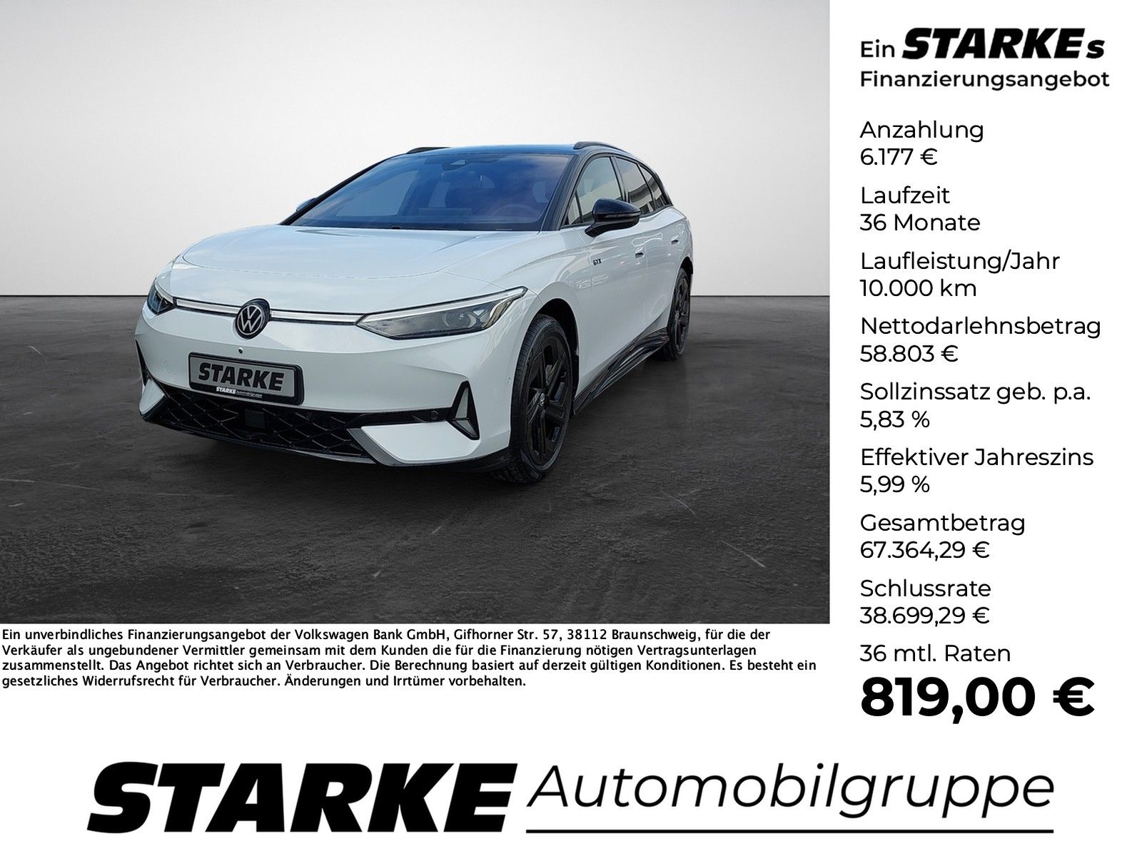 Volkswagen ID.7 GTX Tourer 4M  HeadUp AHK Navi LED Kamera P