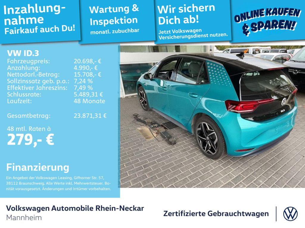 Volkswagen ID.3 Pure 110kW Navi PDC LED uvm imagem 2