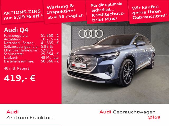 Audi Q4 55 e-tron quattro S line LED Navi Panorama So