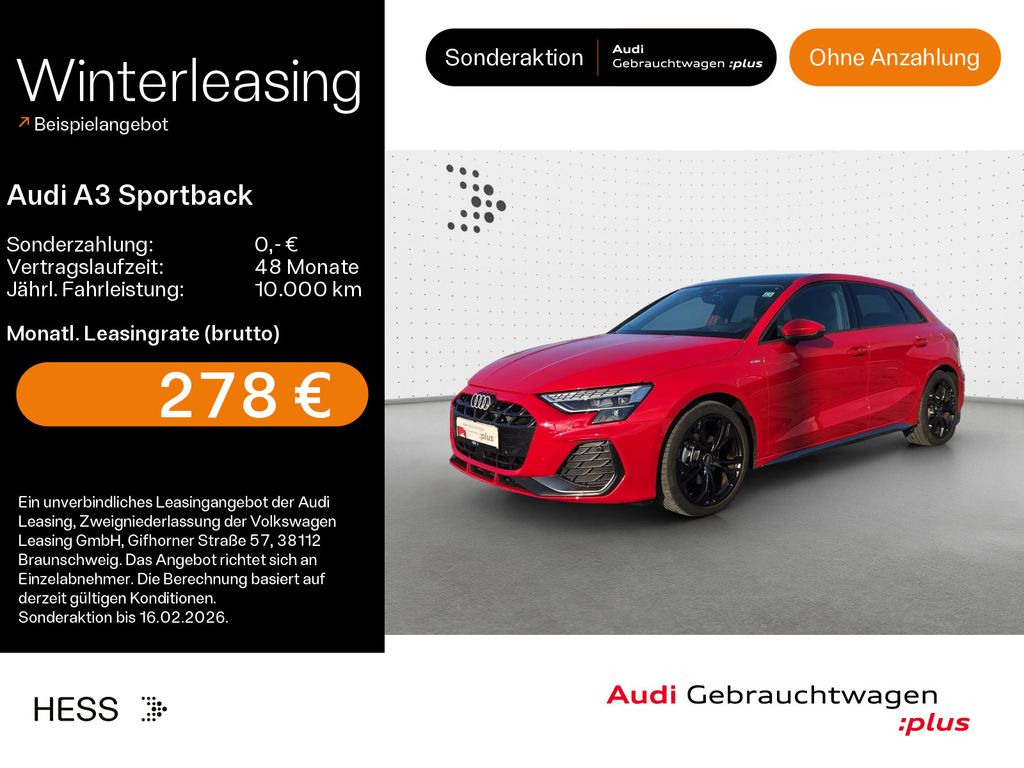 A3 Sportback 30 TFSI S-LINE*AHK*KAMERA*HUD*PANO*
