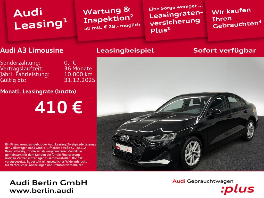 A3 Limousine advanced 35 TFSI S tr. AHK RFK NAVI