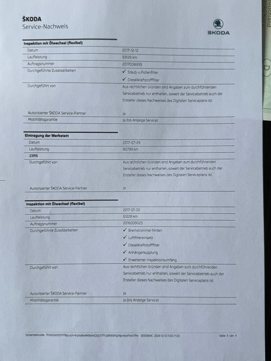 Fahrzeugabbildung SKODA Roomster Praktik 1.6 TDI 1.HAND SKODA SCHECKHEFT