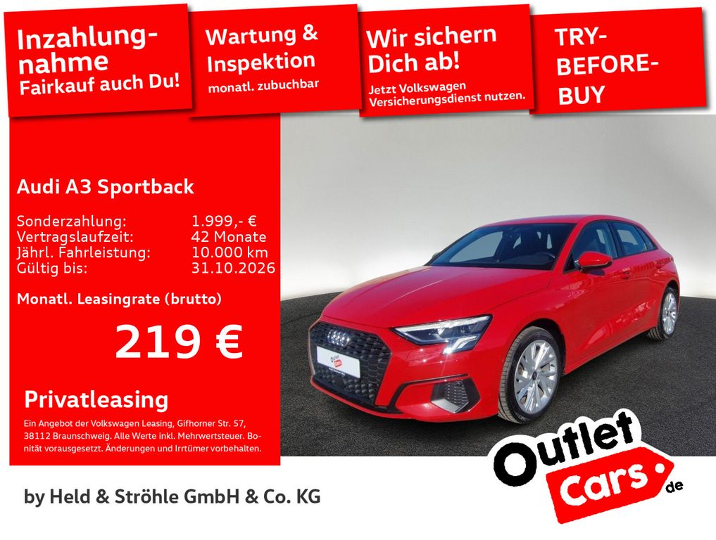 Audi A3 Sportback 35 TDI S tronic LED NAVI+ AHK R-KAM