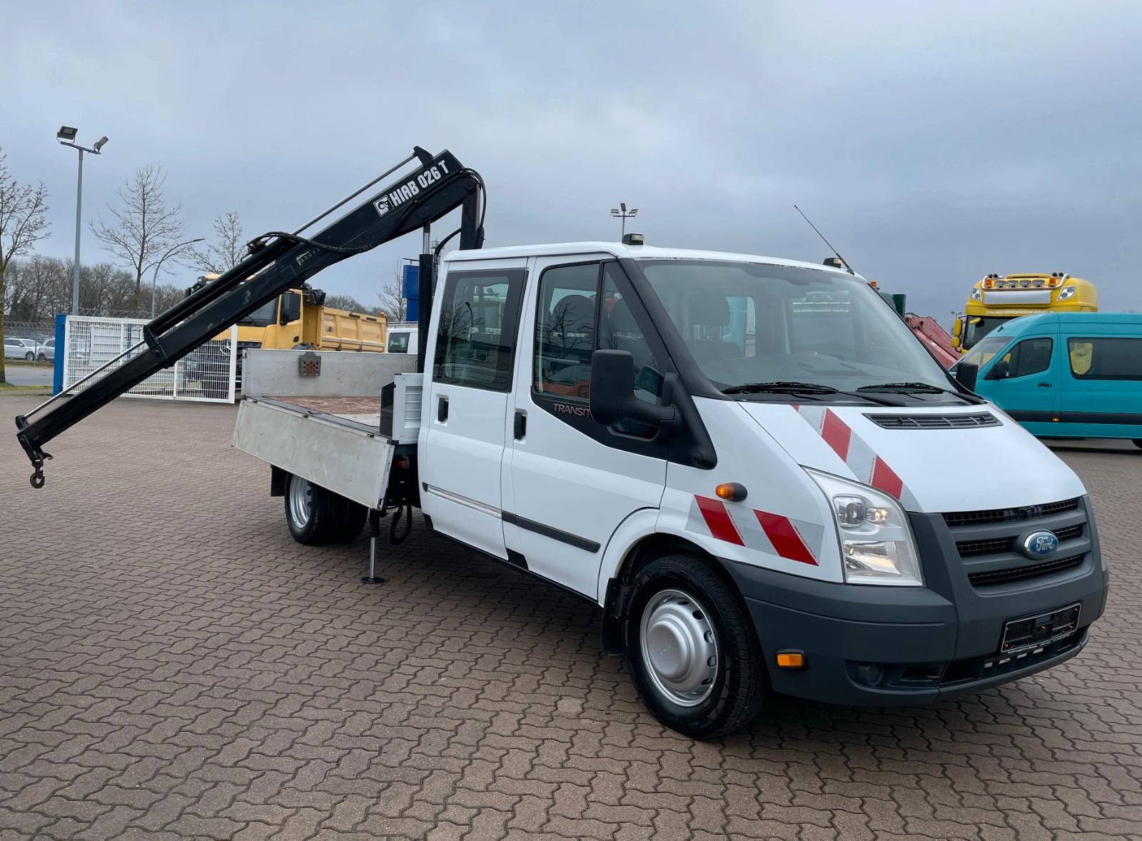 Ford Transit FT 460 L DoKa Hiab Kran 026T/ AC/ AHK
