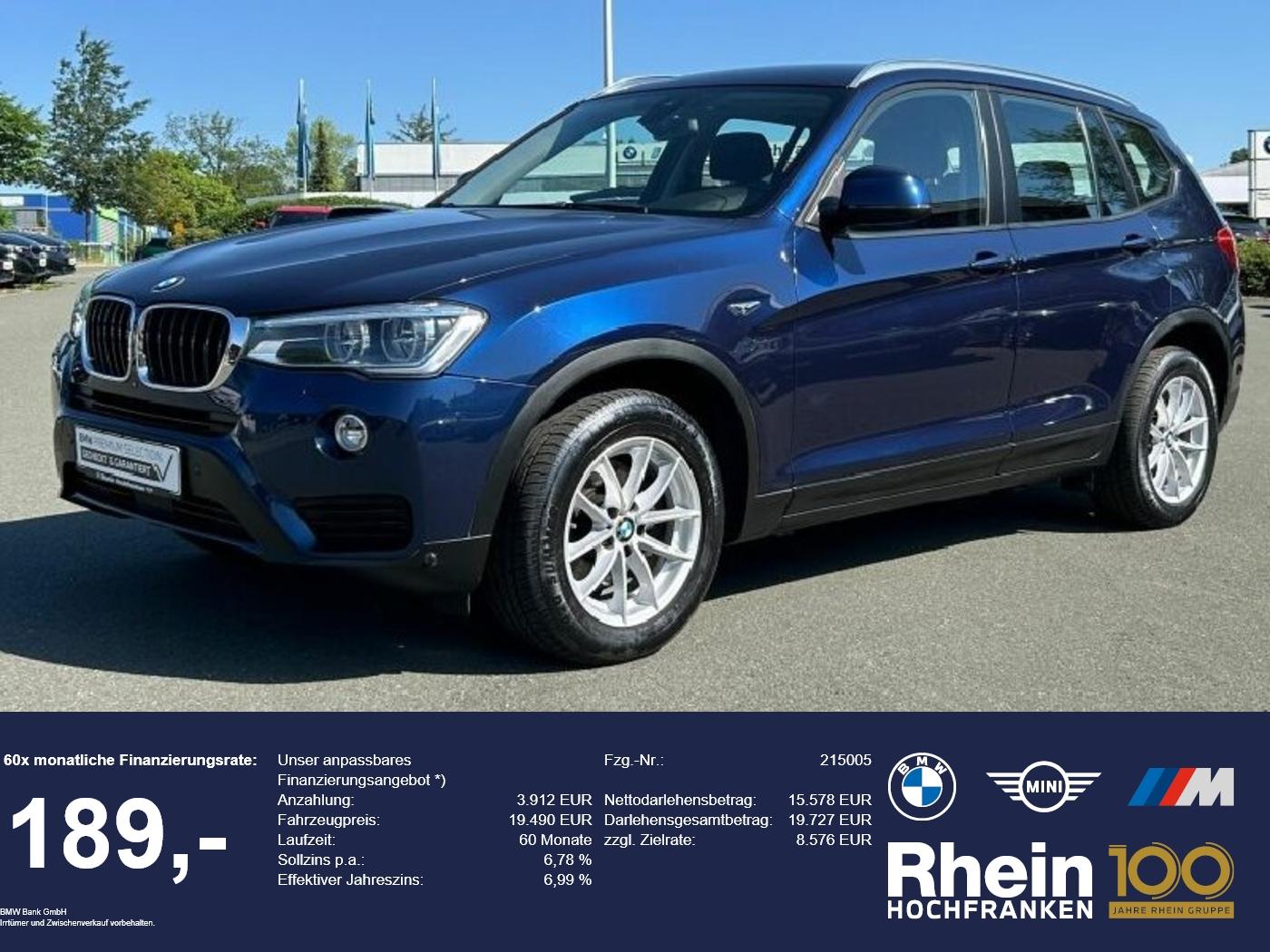BMW X3 xDrive20d Advantage LED RFK ACC MEMORY 360°