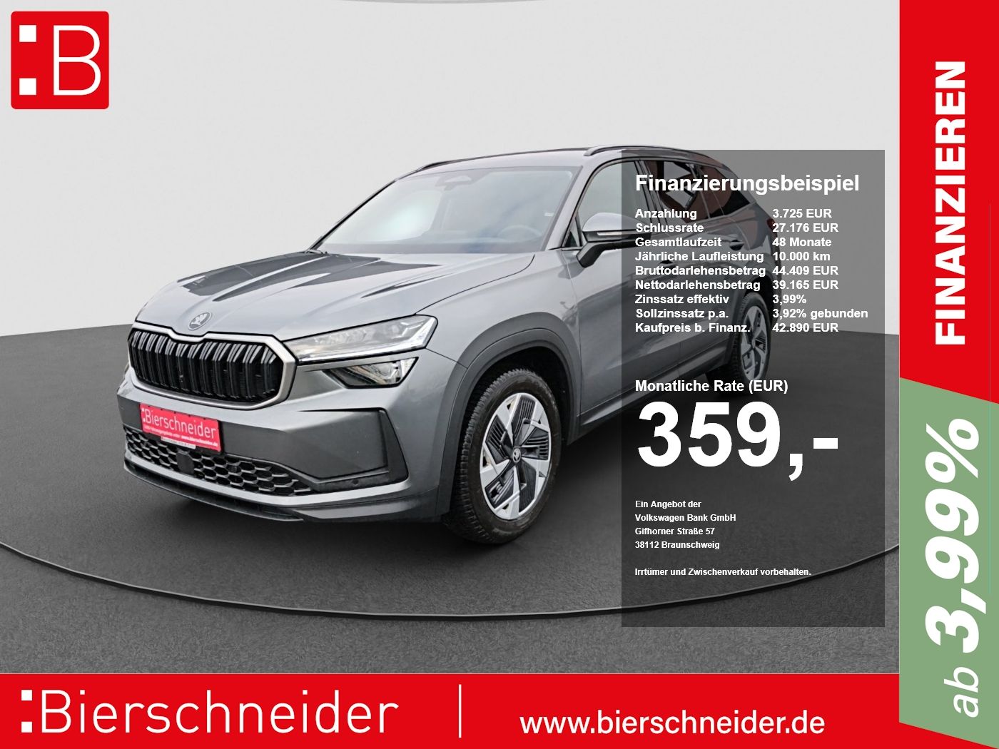 Skoda Kodiaq 2.0 TSI DSG 4x4 Selection AHK HEAD UP NAV