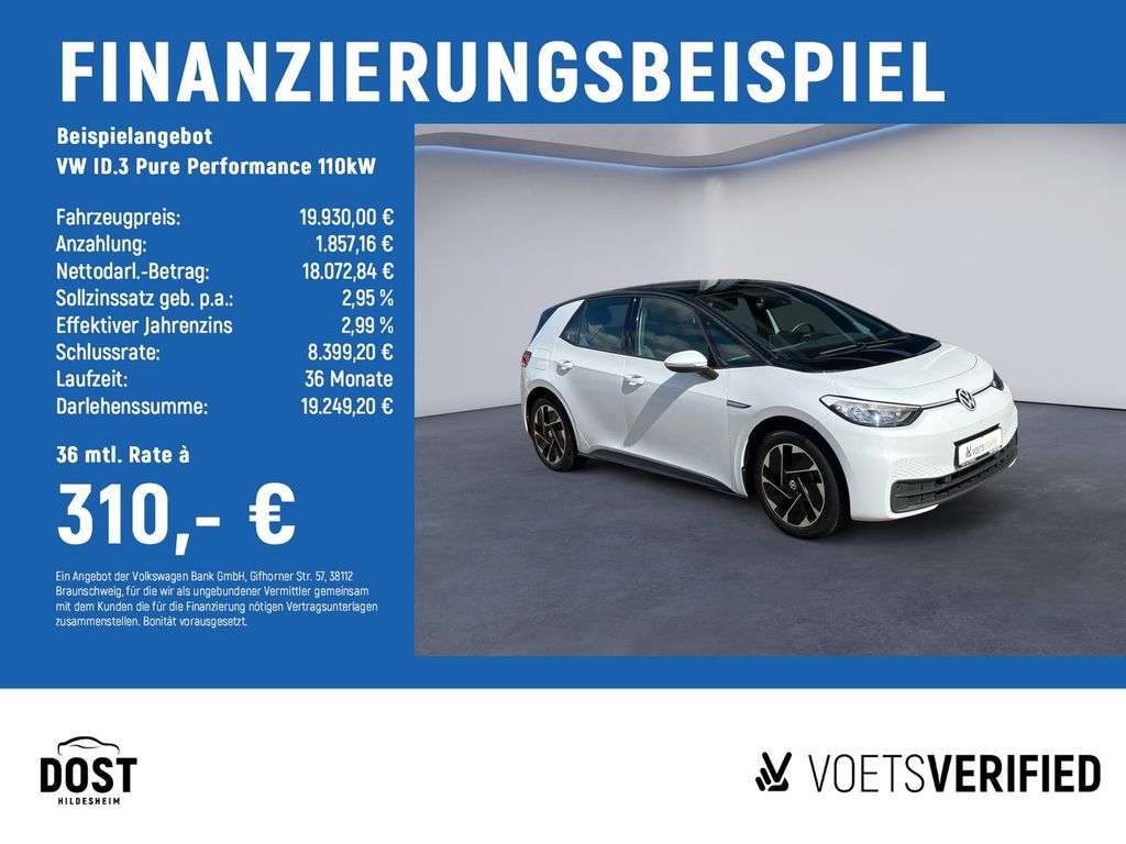 ID.3 Pure Performance 110kW PDC+LED+NAVI