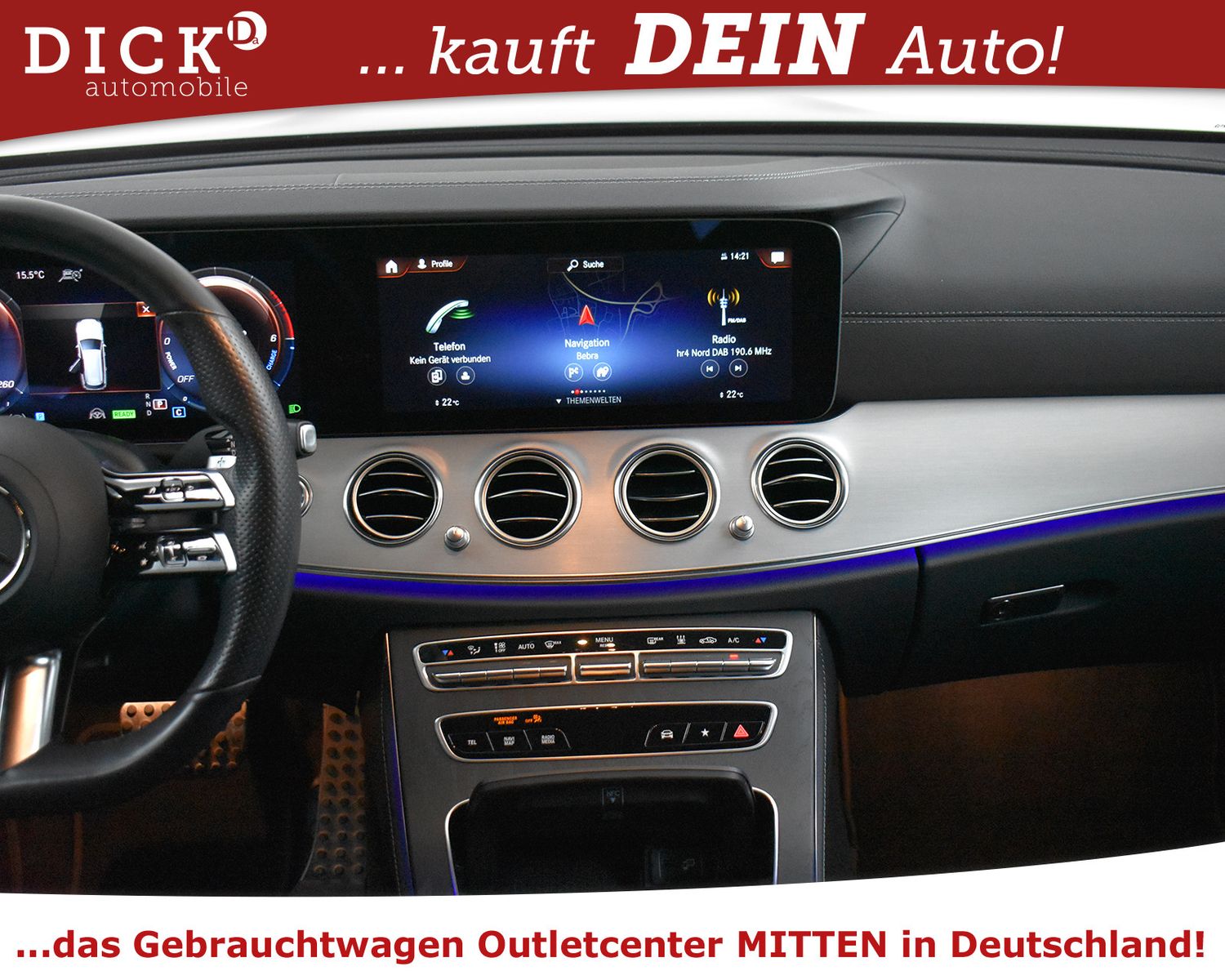 MERCEDES-BENZ E300de 2X AMG Line 4Mat NIGHT+WIDES+STDHZ+KAM+AC - Image 14