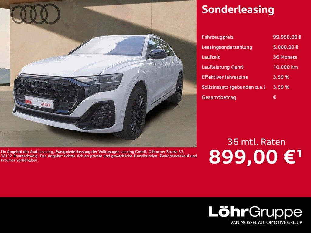 AUDI SQ8 4.0 TFSI Q S line 22"|BLACK|PANO|NACHTS|STHZ