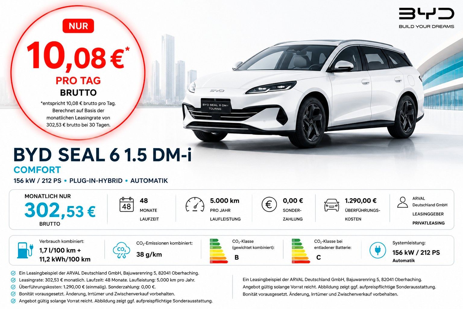 BYD SEAL 6 1.5 DM-i Touring Comfort | 360 Kamera I