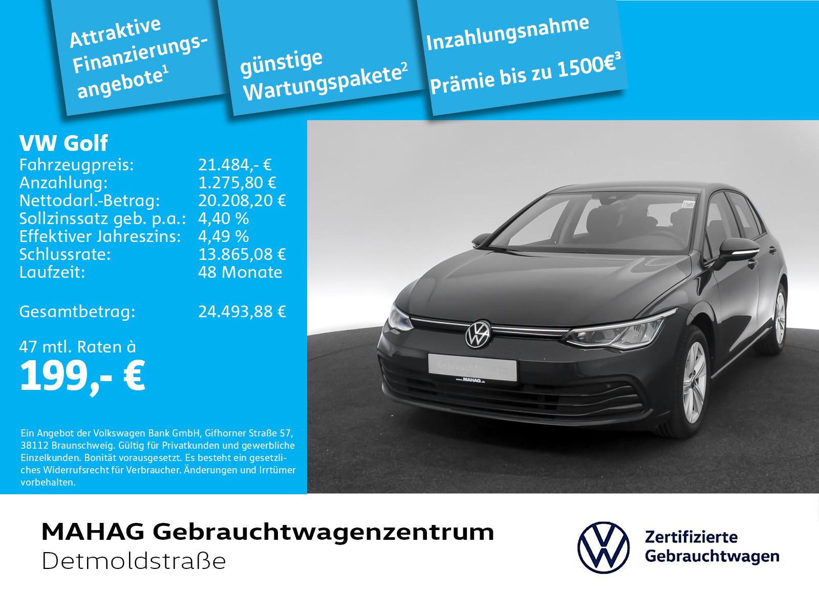 Volkswagen Golf VIII Life 2.0 TDI LED Navi ParkPilot App DS