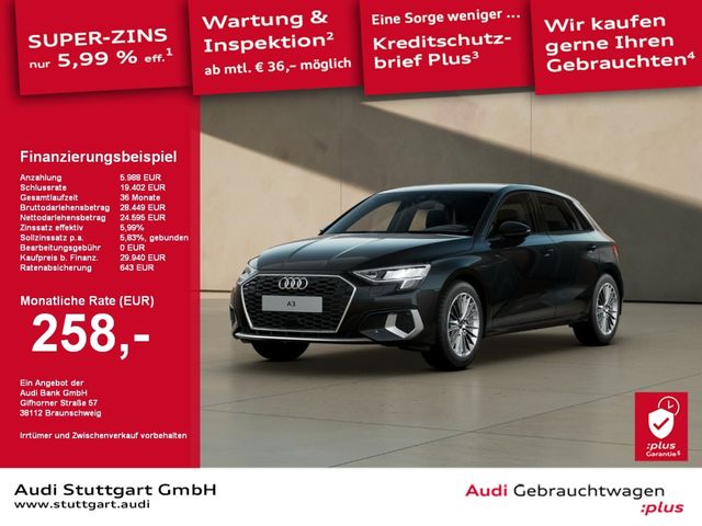 Audi A3 Sportback Advanced 30 TDI LED VirtCo PDC