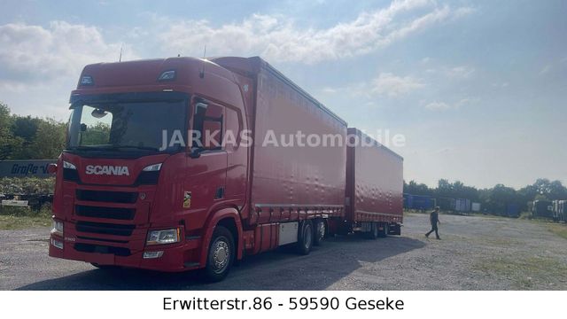 Scania R 500, Topline + Anhänger H&W HWTPAS 18