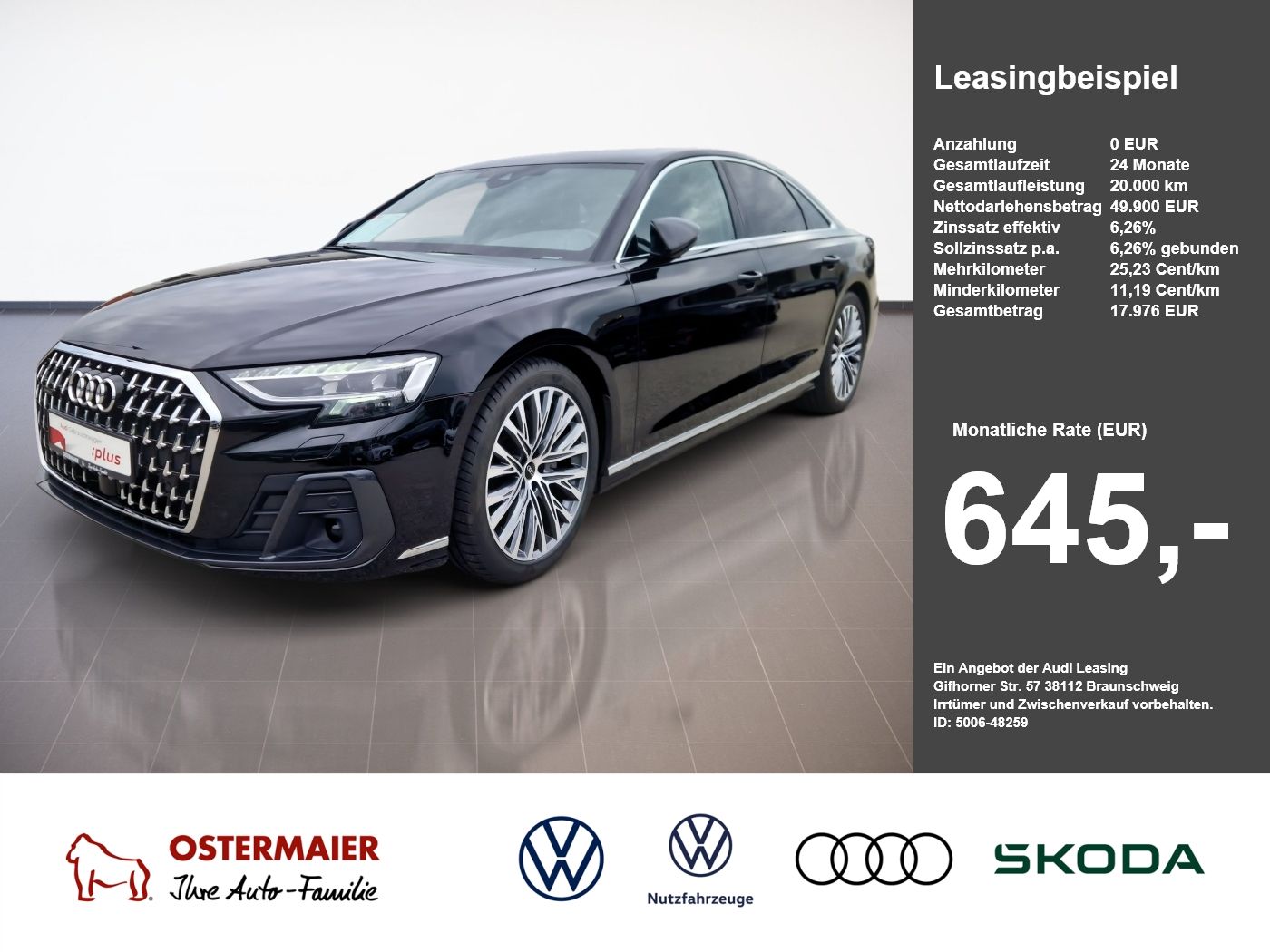 Audi A8 50TDI 286PS QUATTRO B&O.MATRIX.KAMERA.SHZG