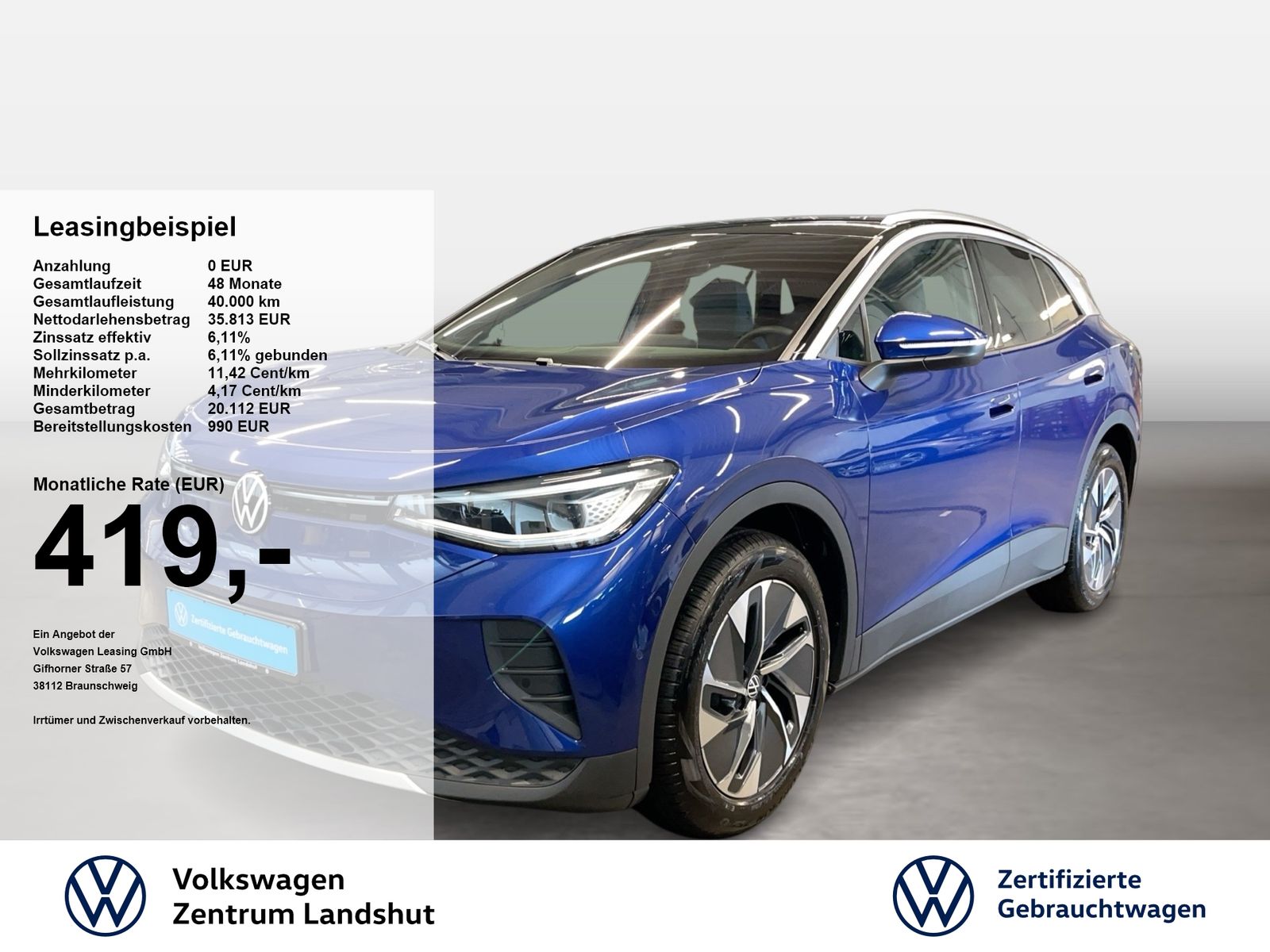 Volkswagen ID.4 Pure electric 2xKlima ACC AUT Akustikglas foto 1