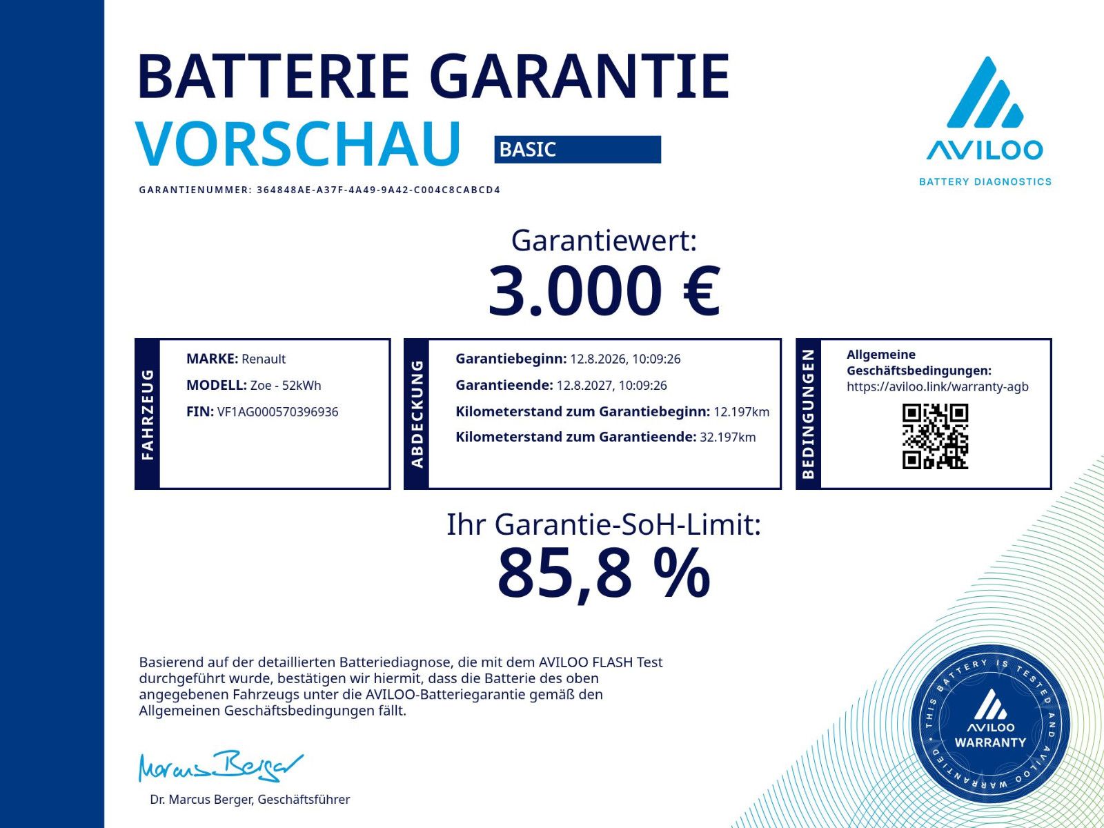 Fahrzeugabbildung Renault ZOE R135 Iconic 52kWh KAM NAV BOSE SHZ PDC LED