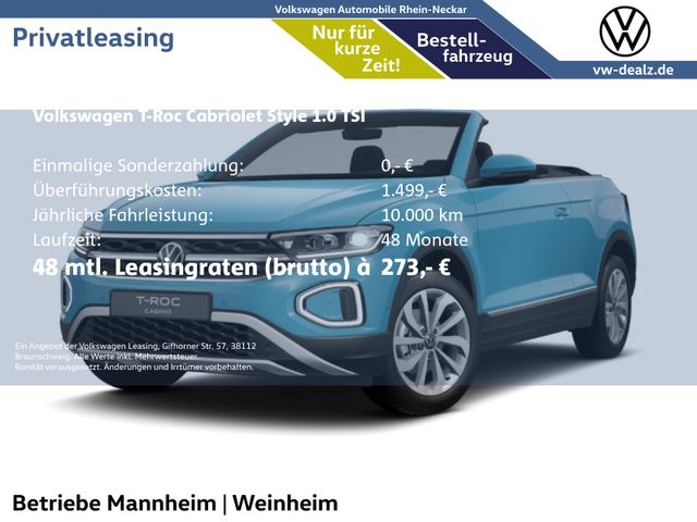 Volkswagen T-Roc Cabriolet Style 1.0 TSI OPF