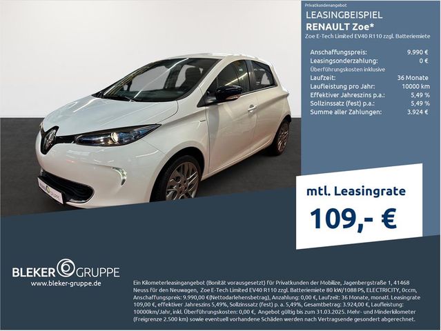 Renault ZOE Limited Z.E. 40 R110 Mietbatterie