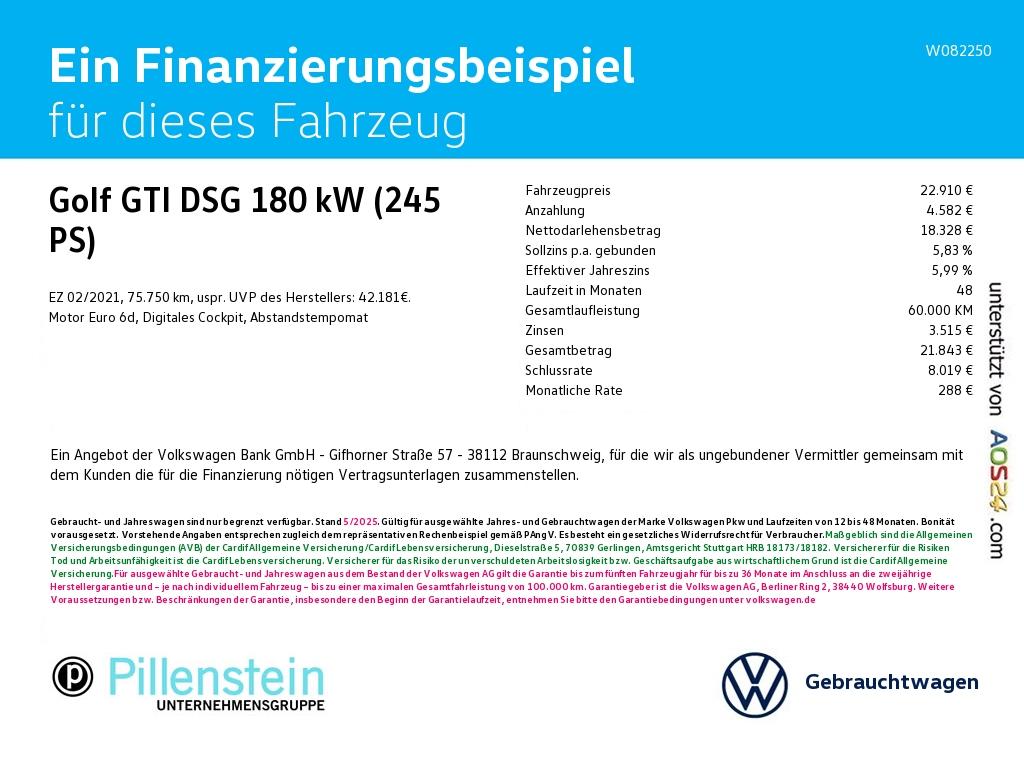 Volkswagen Golf GTI DSG NAVI+19"+TRAVEL+BUSINESS PREMIUM, миниатюра 2