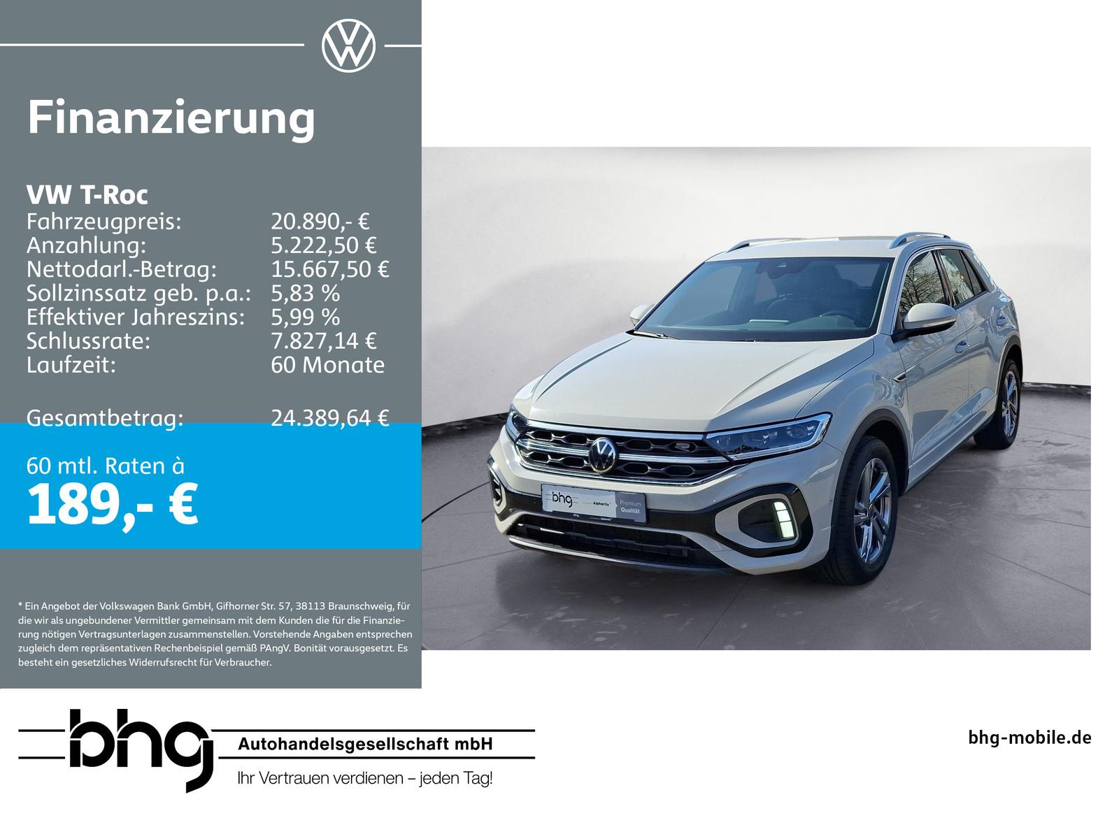 Volkswagen T-Roc 1.0 TSI OPF R-Line AppConnect, ACC, LED-Pl