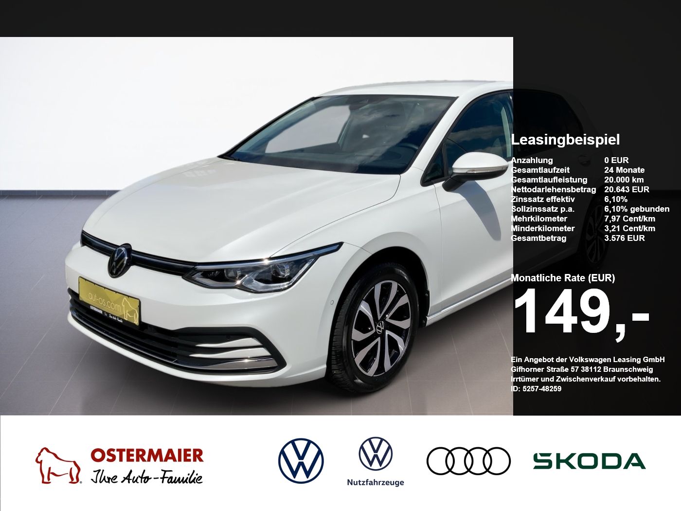 Volkswagen Golf VIII ACTIVE 1.5 TSI 150PS.LED.NAV.STHZG.HEA