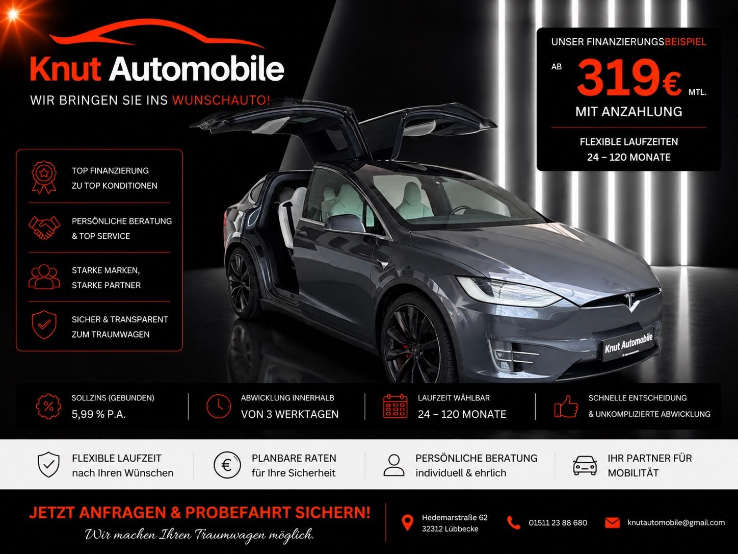 Tesla Model X 100D *1.Hd*MCU2*7-Sitze*FSD Capability*