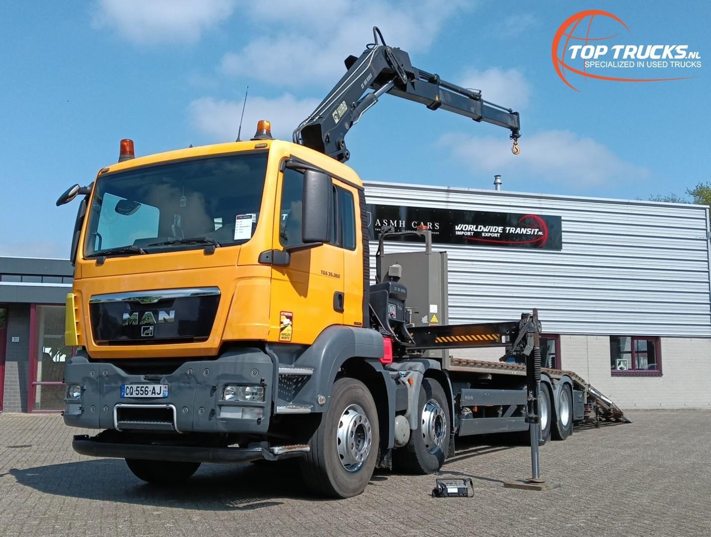 MAN TGS 35.360 8x2 - 16 TM Hiab Kran, Maschinentrans