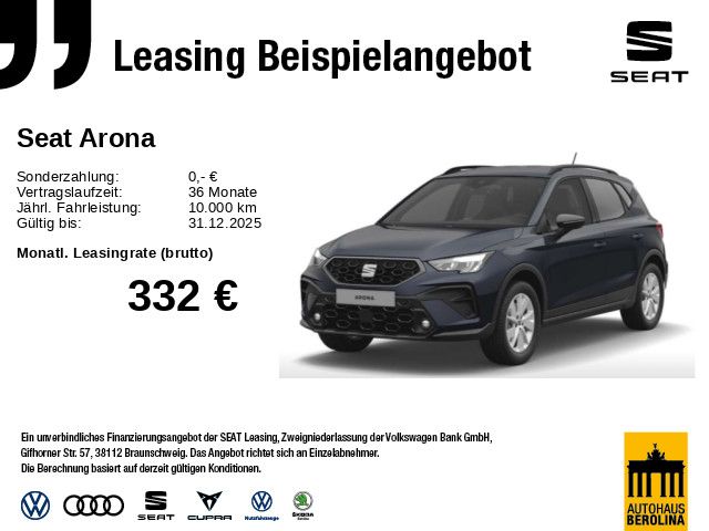 Seat Arona 1.0 TSI FR DSG *Vision+*GRA*LED*SHZ*