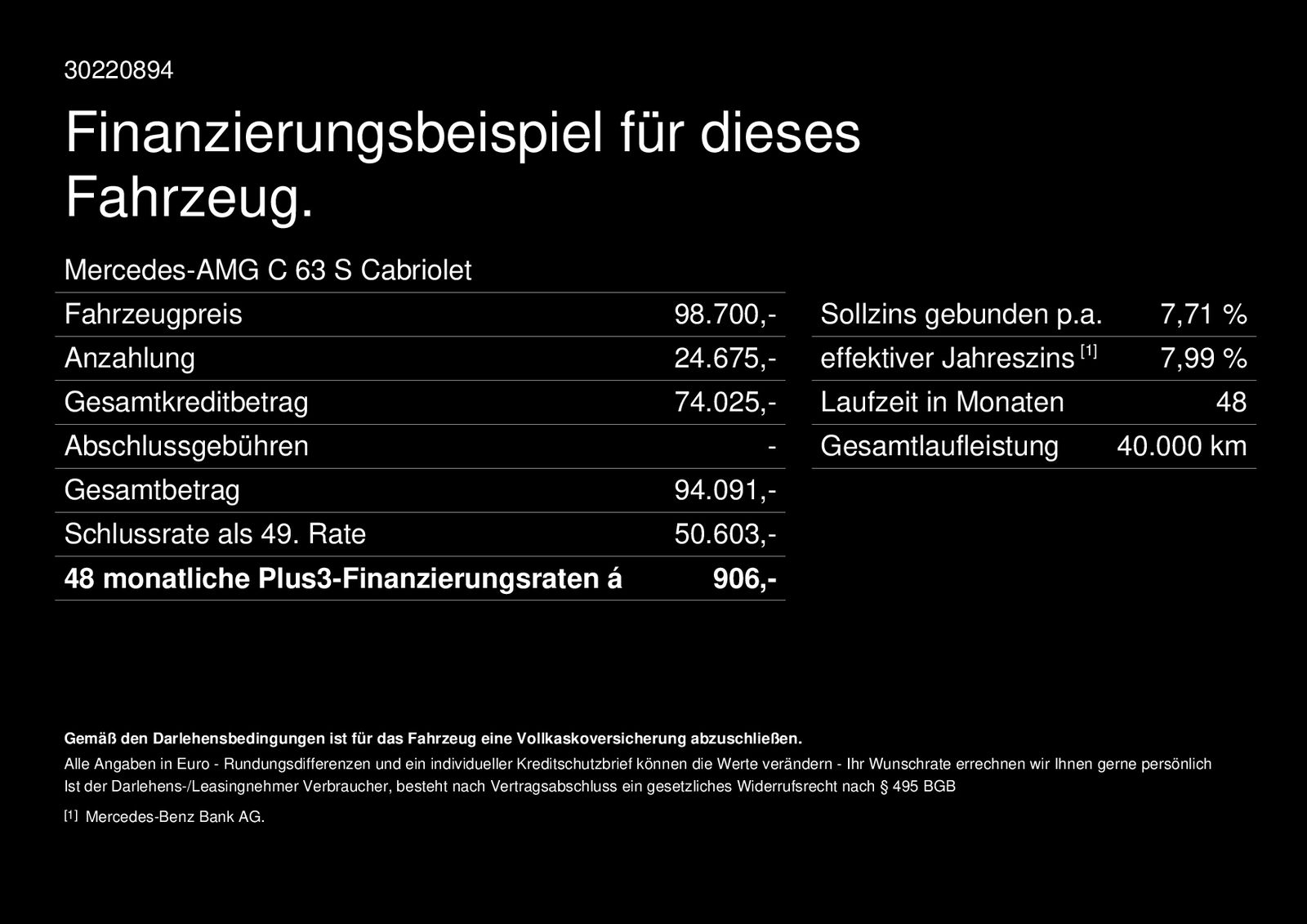 Fahrzeugabbildung Mercedes-Benz Mercedes-AMG C 63 S Cabrio*Distro*HuD*Burmester*