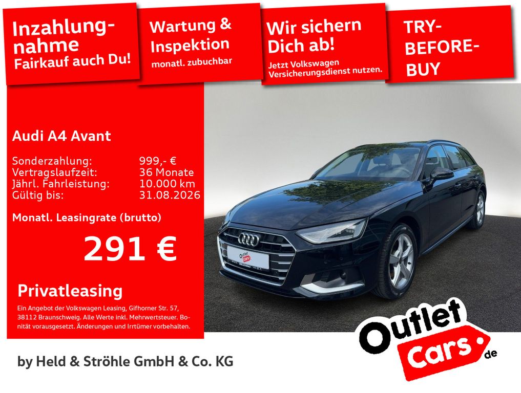 Abbildung Leasingangebot Audi A4 Avant advanced 35 TDI HuD NAVI+ STANDHEIZUNG