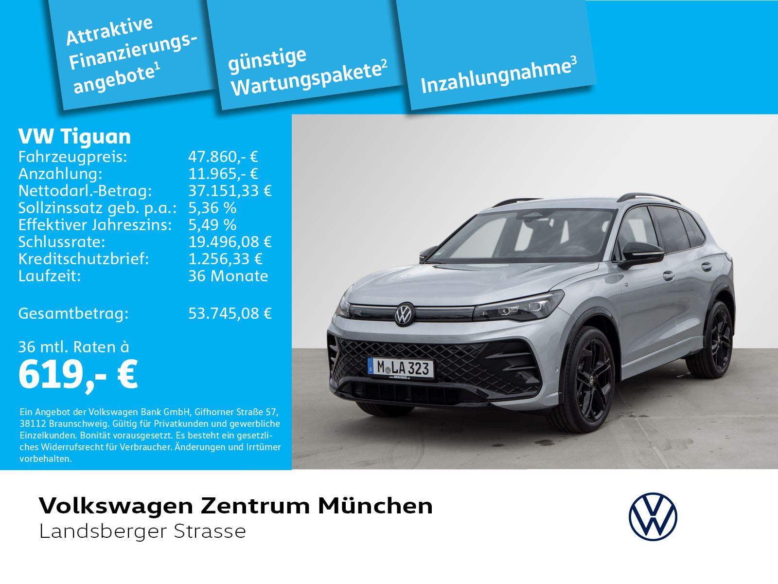 Volkswagen Tiguan R-Line 2.0 TDI AHK ACC IQ.Light IQ.Drive  imagem 2