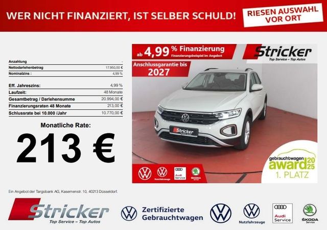 VW T-ROC Life 1.0 TSI 213,-ohne Anzahlung App-Conne