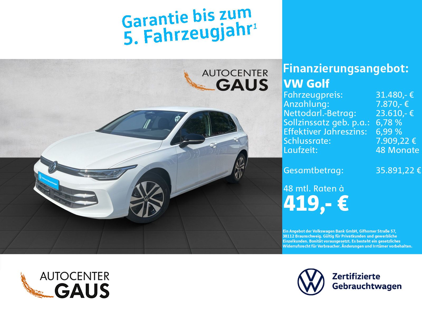 Golf VIII Energy 1.5 eTSI DSG Navi*LED*Kamera