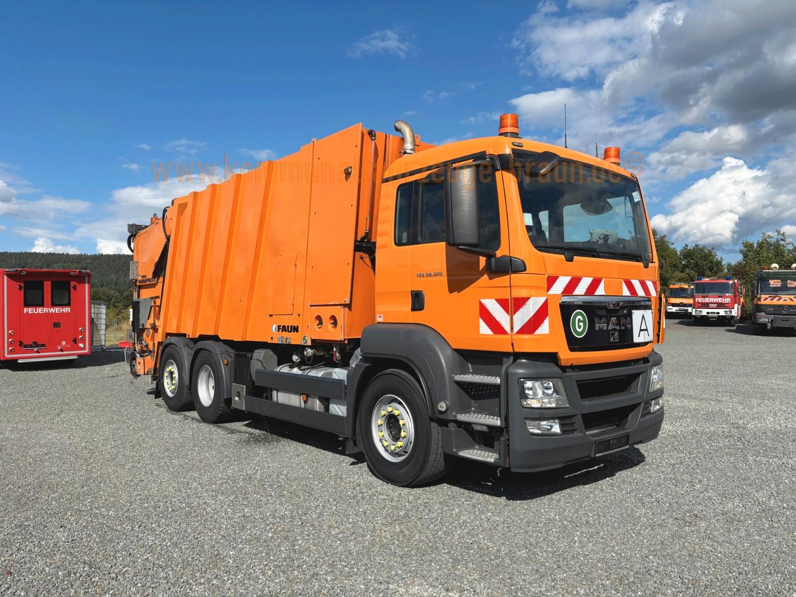 MAN TGS 26.320 FAUN Variopress + Behälterwaschanlage