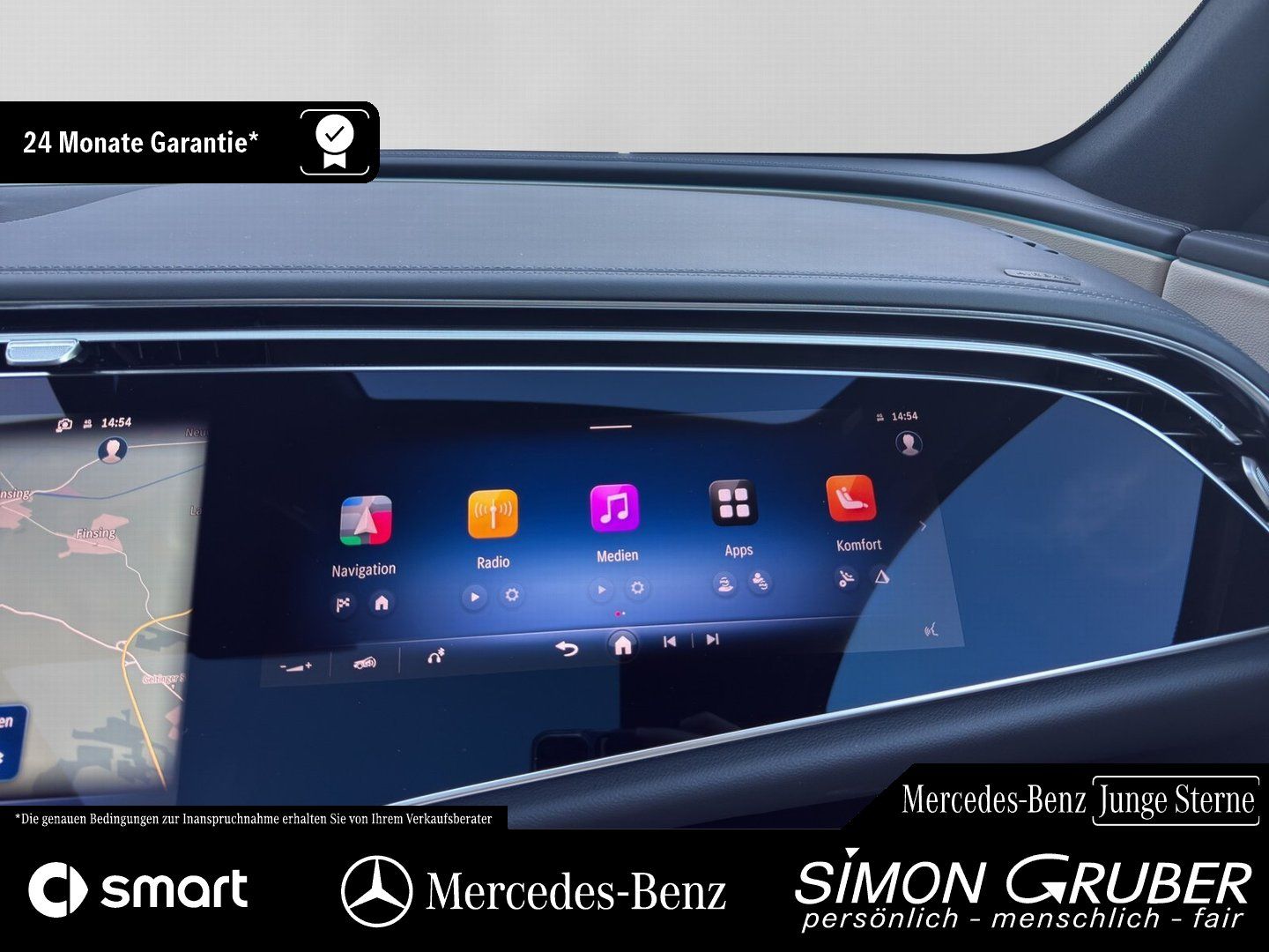 Fahrzeugabbildung Mercedes-Benz E 220 d AMG Superscreen Pano Burm Night 360° 20"