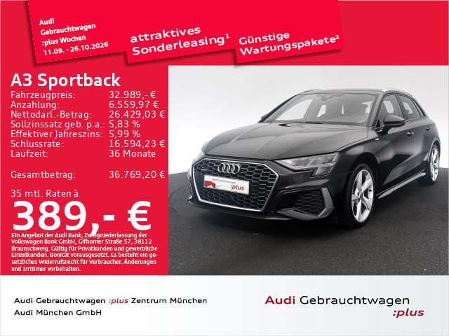 Audi A3 Sportback 40 TFSI qu S tronic S line Virtual 2023