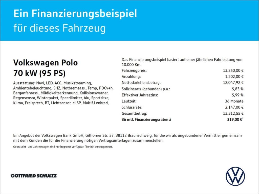 Volkswagen Polo 1.0 TSI Highline Navi Licht&Sicht Klima
