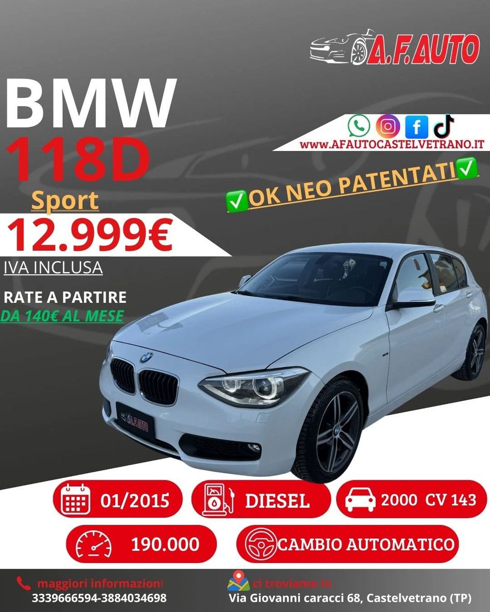 BMW Bmw 118d 5p. Sport