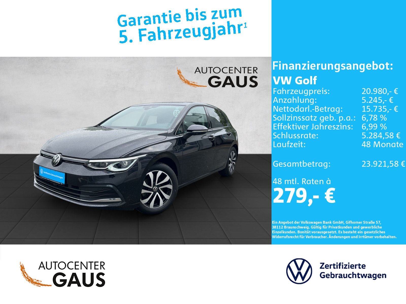 Golf VIII Active 1.5 TSI AHK*LED*Kamera*ACC*Navi