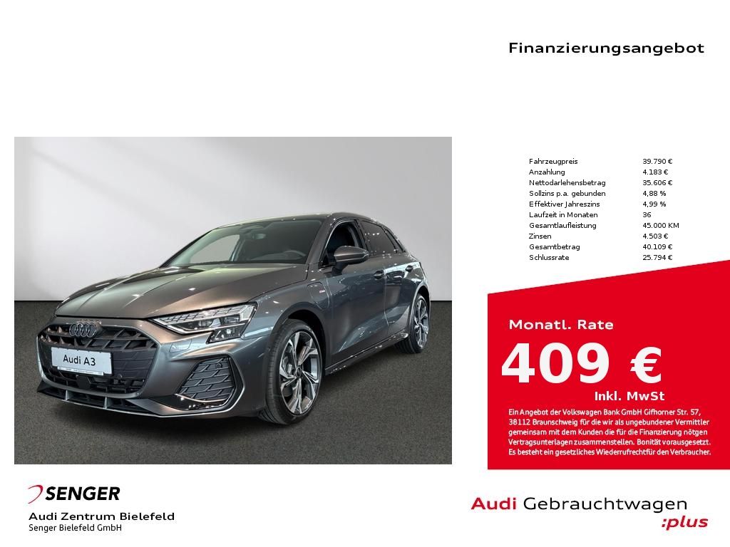 Audi A3 Sportback S line TFSI-e S tronic Digi-Cockpit