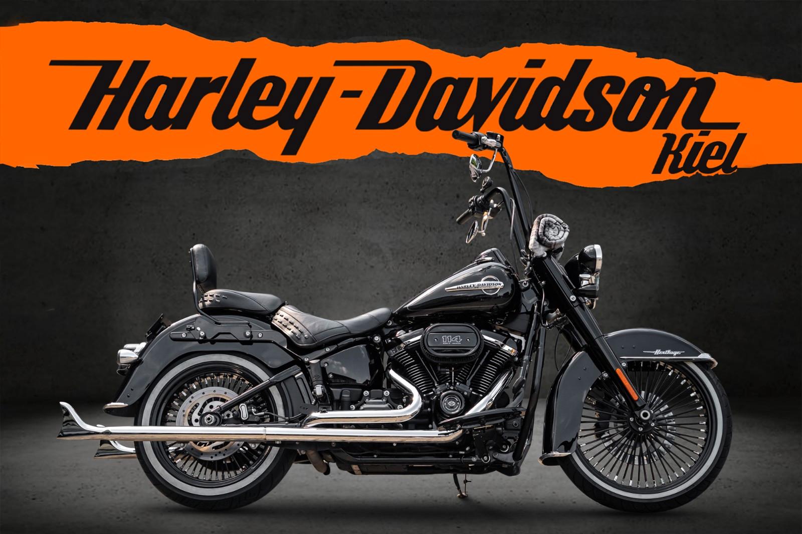 Harley-Davidson FLHC Heritage - Chicano Umbau - Motorumbau -