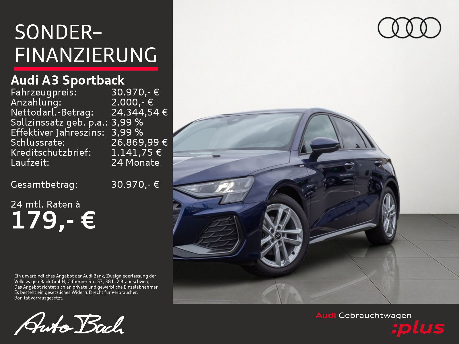 Audi A3 Sportback S line 35TFSI Stronic HUD SONOS ACC imagem 2