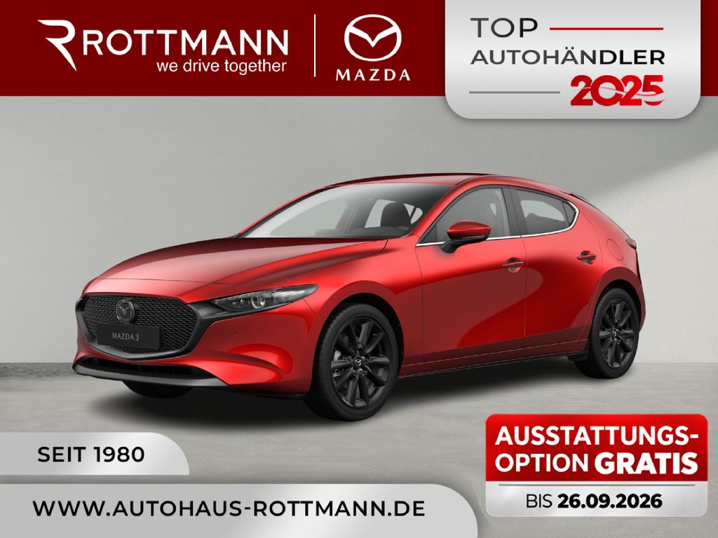 Mazda 3 2027 186ps Aut TAKUMI Rot-Leder 360°K BOSE NAV