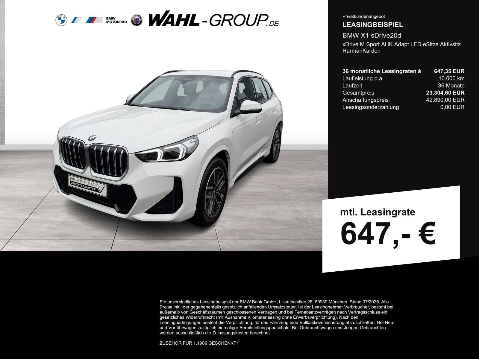 BMW X1 sDrive20d xDrive M Sport AHK Adapt LED eSitze